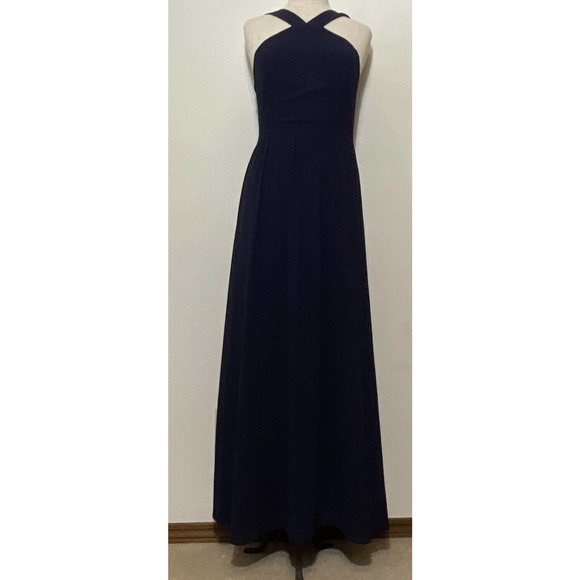 LULUS Women’s L Navy Maxi Dress Polyester Lined - Picture 1 of 6